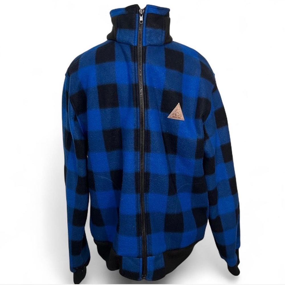 Pacific Trail Blue and Black‎ Fleece zip up Jacket Sz Medium
